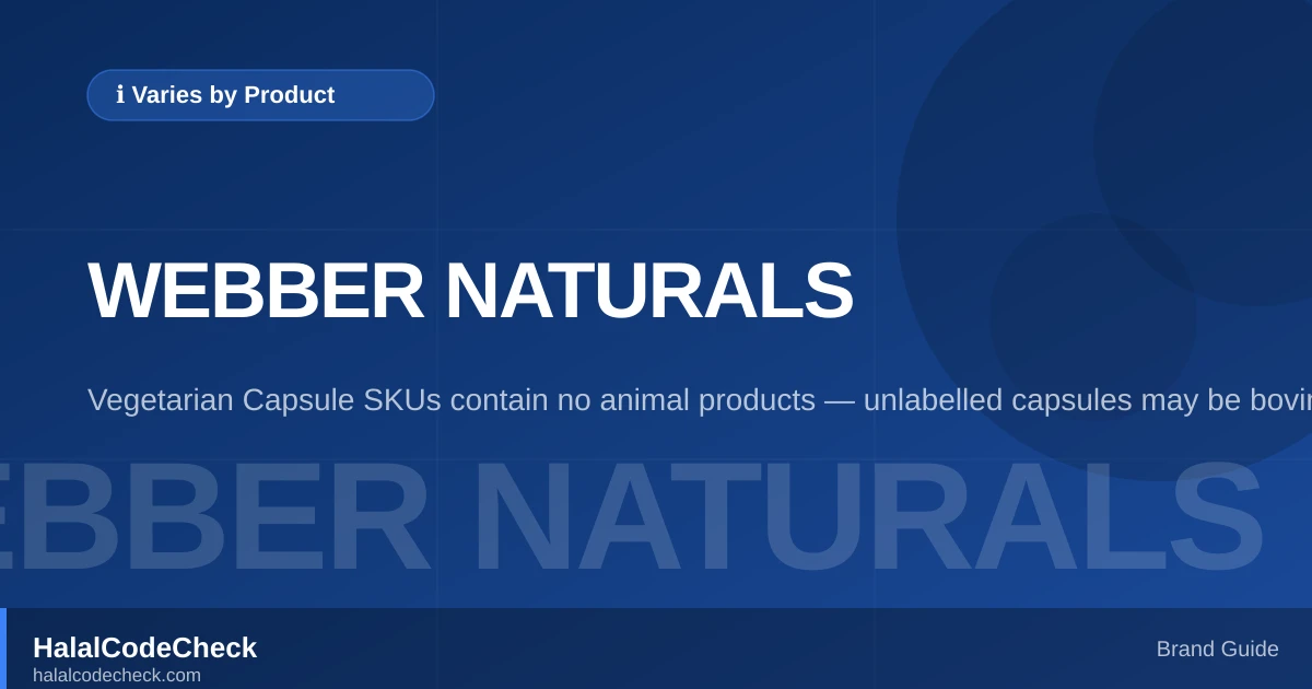 Is Webber Naturals Biotin Halal? - HalalCodeCheck Brand Guide